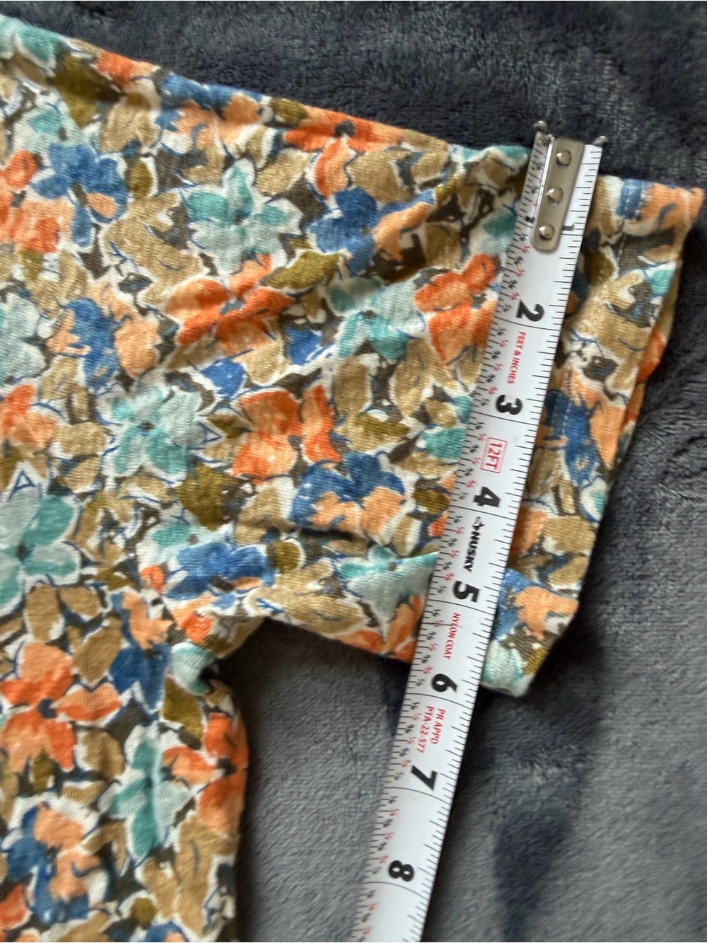 Laura Ashley Multicolor Floral Button-Front Short Sleeve Blouse - Picture 7 of 9